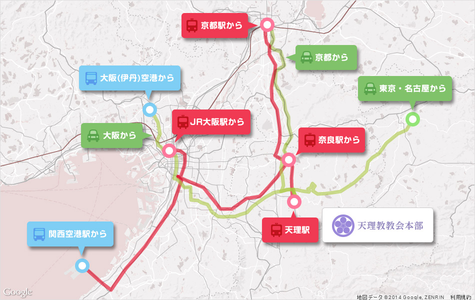 親里・神殿への行き方