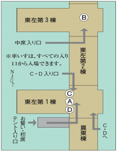 立教179年4月17・18・19日 別席受付場所