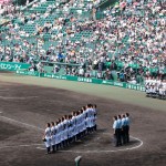 天理高校野球部 甲子園初戦　“校歌”斉唱